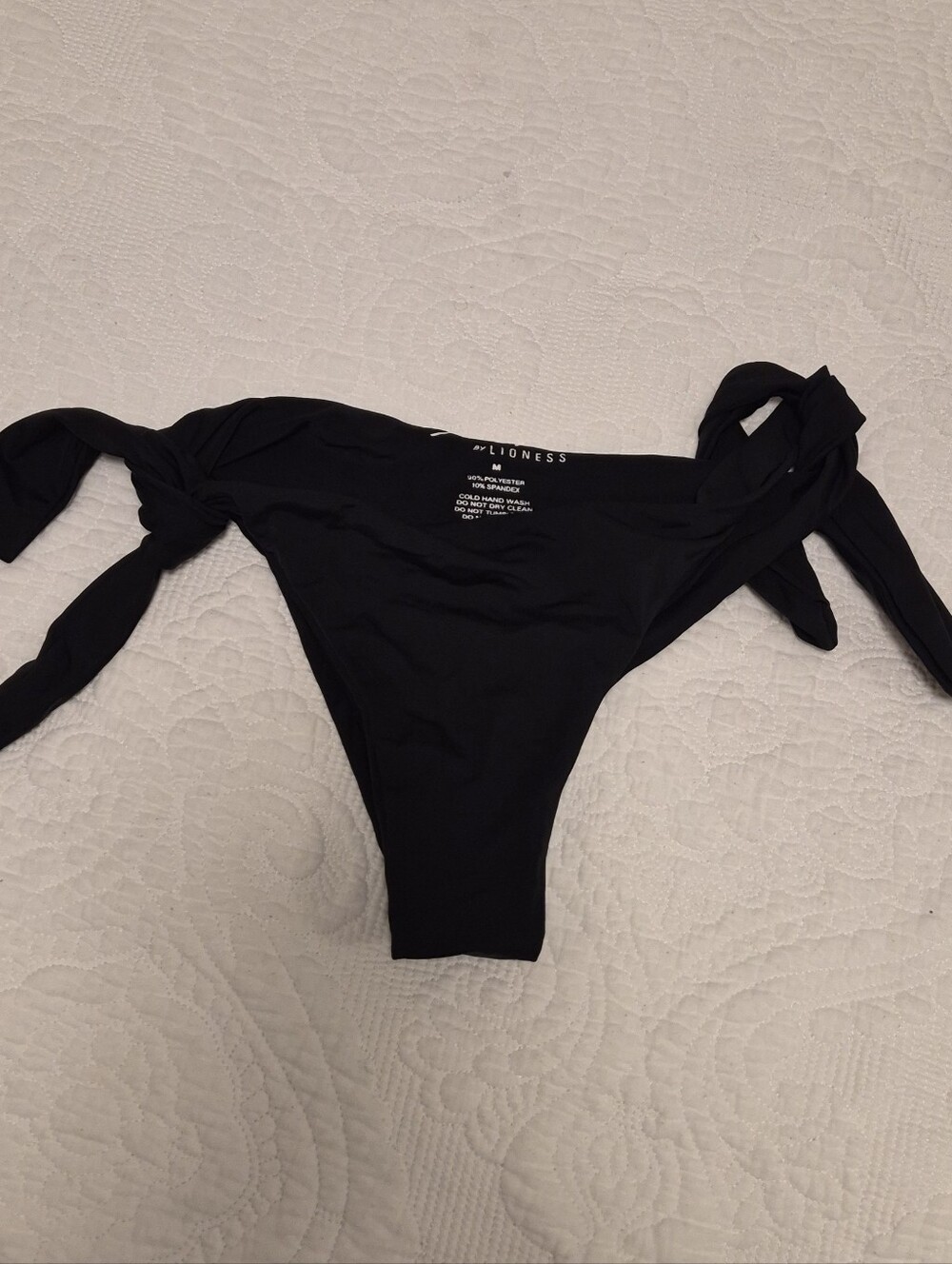 Lioness Black Swim Top with White SWM Branding